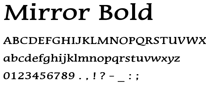 Mirror Bold font